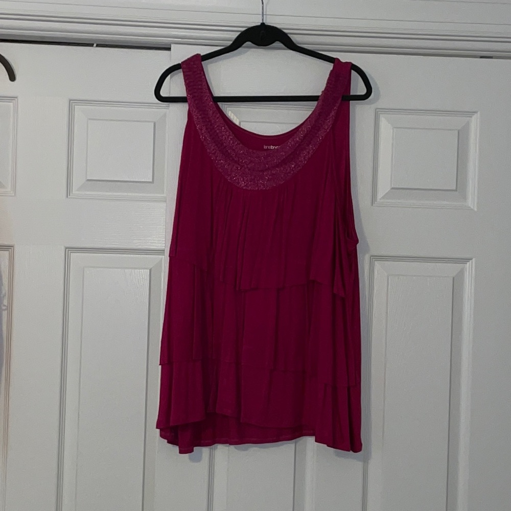 Pink scalloped tank